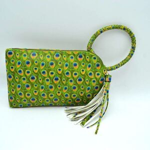 Cute Braided Peacock Ring Tassel Handle Wristlet